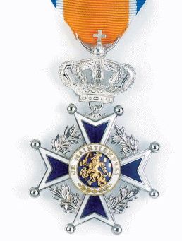 Medaille voor een ridder in de Orde van Oranje -Nassau